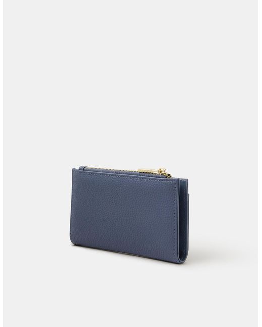 Accessorize Blue Plain Bi-Fold Purse