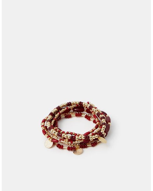 Accessorize Natural 8-Pack Mix Bead Stretch Bracelets