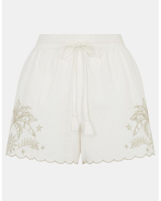 Accessorize White Celestial Cutwork Shorts