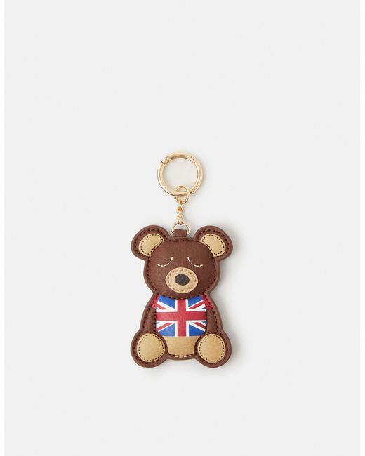 Accessorize White Union Jack Teddy Bag Charm