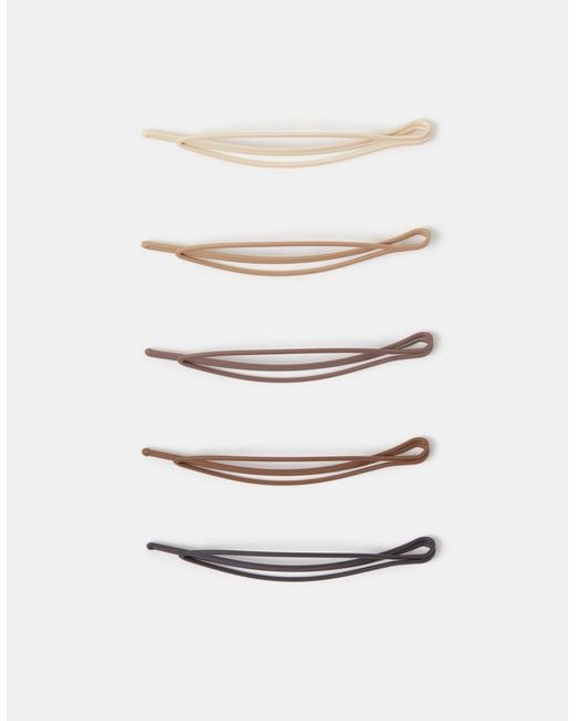 Accessorize White 5-Pack Oval Hair Slides