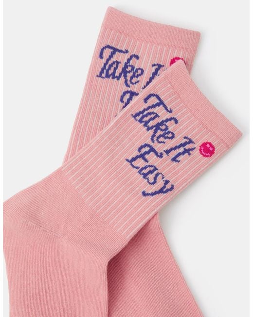 Accessorize Pink Take It Easy Socks