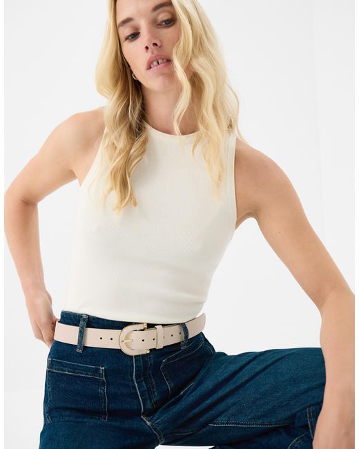Accessorize Natural Marble Effect Buckle Belt