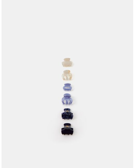 Accessorize White 6-Pack Mini Claw Clips