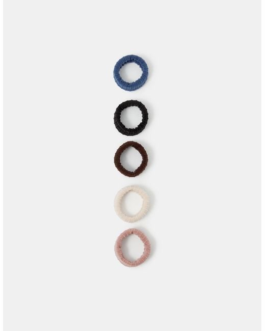 Accessorize White 5-Pack Thick Towelling Hair Bands