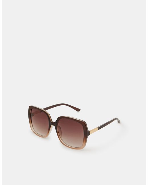 Accessorize Brown Oversized Square Sunglasses