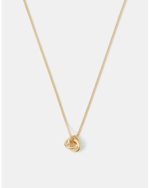 Accessorize White Knot Pendant Necklace