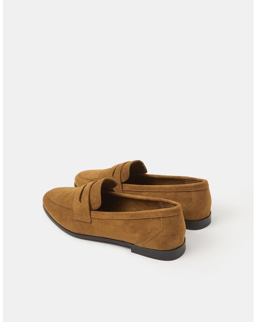 Accessorize Brown Faux Suede Loafers