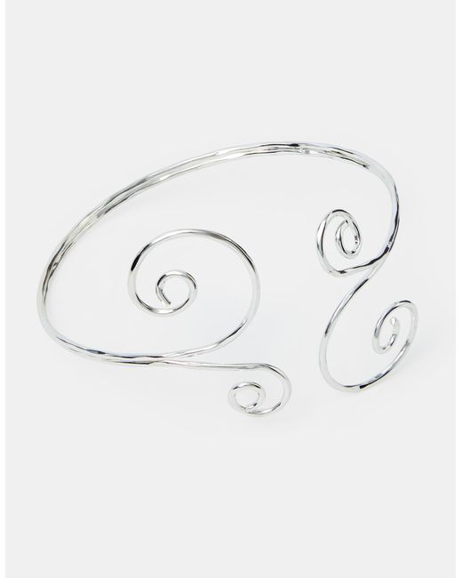 Accessorize Brown Swirl Metal Arm Cuff