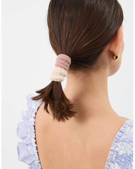 Accessorize White 5-Pack Thick Towelling Hair Bands
