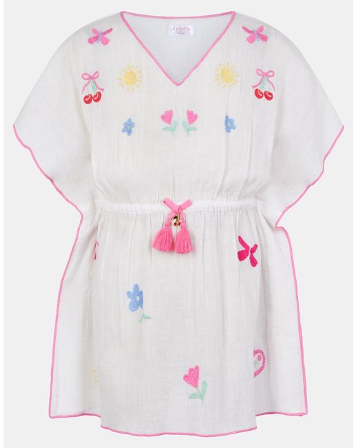 Accessorize Natural Cherry Embroidered Kaftan