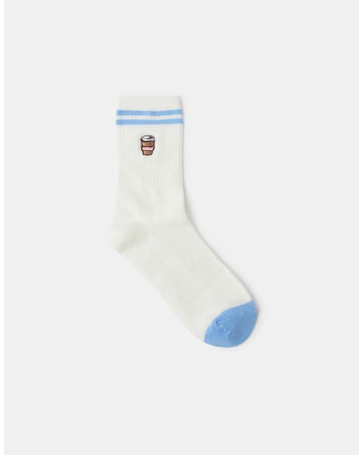 Accessorize Blue Coffee Socks