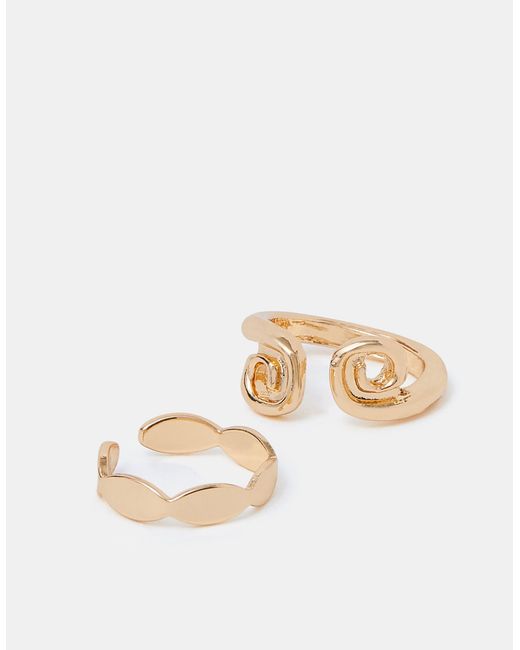 Accessorize White 2-Pack Toe Rings