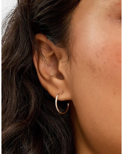 Accessorize Natural Sterling Small Hoop Earrings