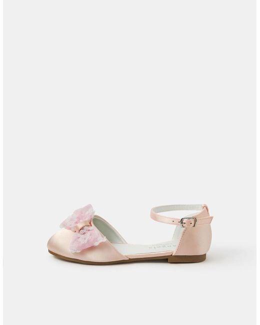 Accessorize Pink Sequin Bow Two-Part Shoes
