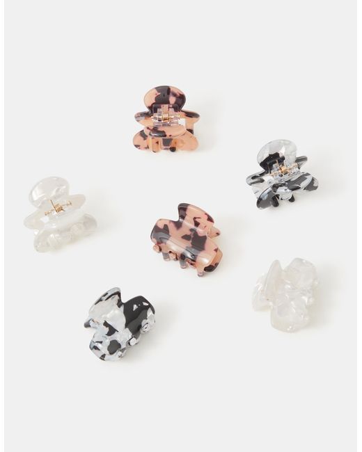 Accessorize Brown 6-Pack Mini Claw Clips