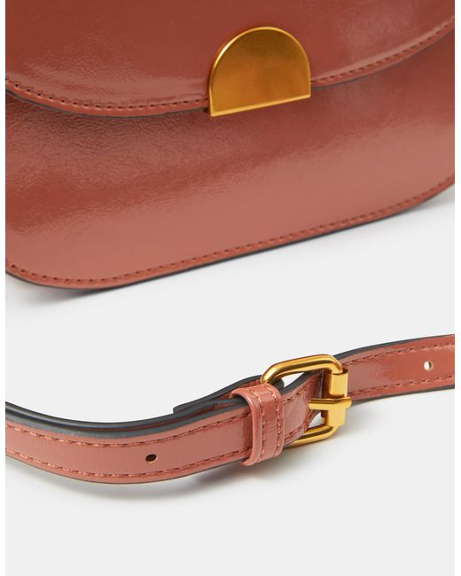 Accessorize Brown Boxy Crossbody Bag