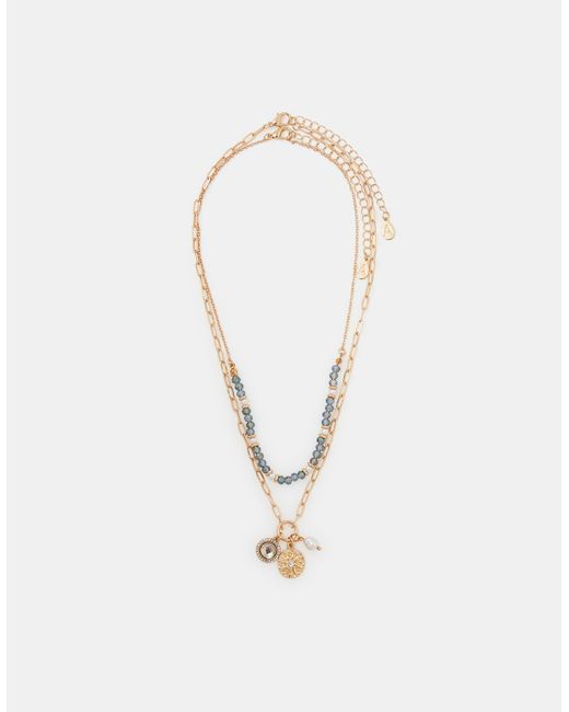 Accessorize Natural 2-Pack Beaded Charm Necklaces