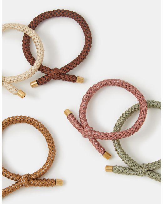 Accessorize White 5-Pack Knot Cord Hair Bands
