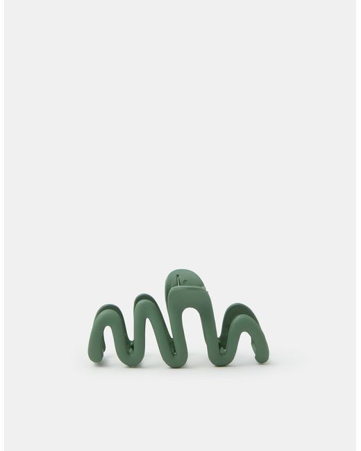 Accessorize Green Large Wiggle Matte Claw Clip