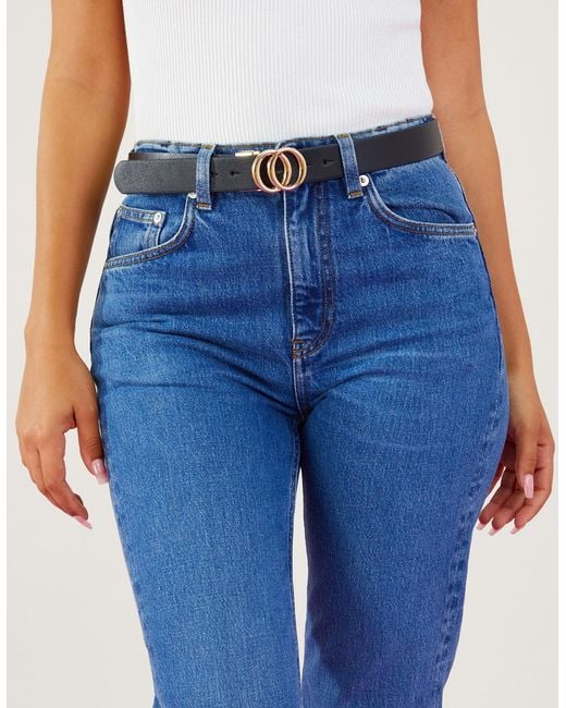 Accessorize Natural Reversible Belt Multi