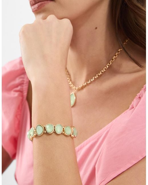 Accessorize Metallic Gemstone Stretch Bracelet