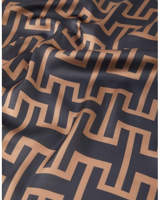 Accessorize Metallic Geometric Print Square Satin Scarf