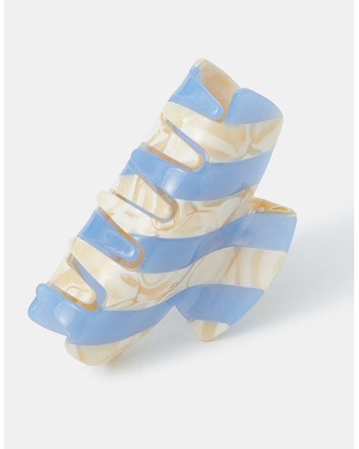 Accessorize Black Stripe Marble Claw Clip