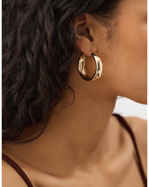 Accessorize Brown Chunky Hoop Earrings