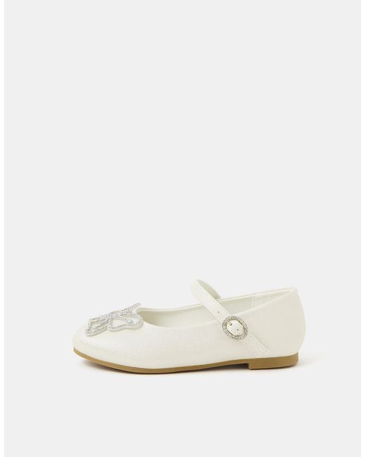 Accessorize White Butterfly Ballet Flats