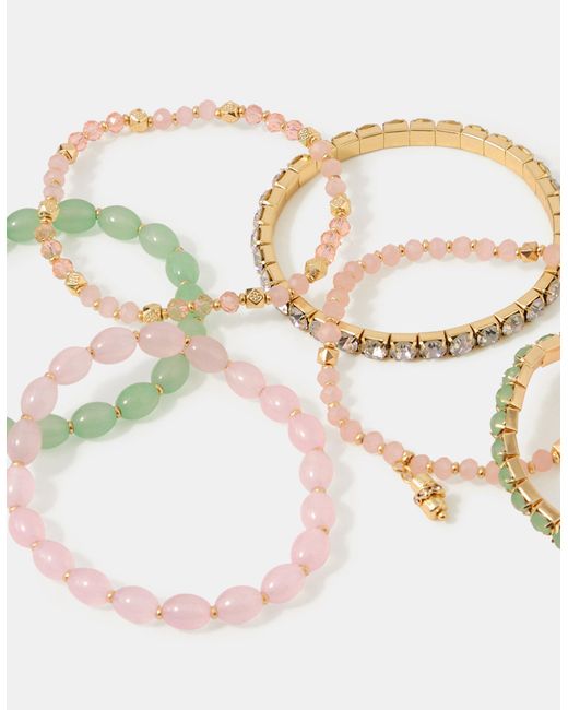 Accessorize Metallic 20-Pack Mix Bead Stretch Bracelets