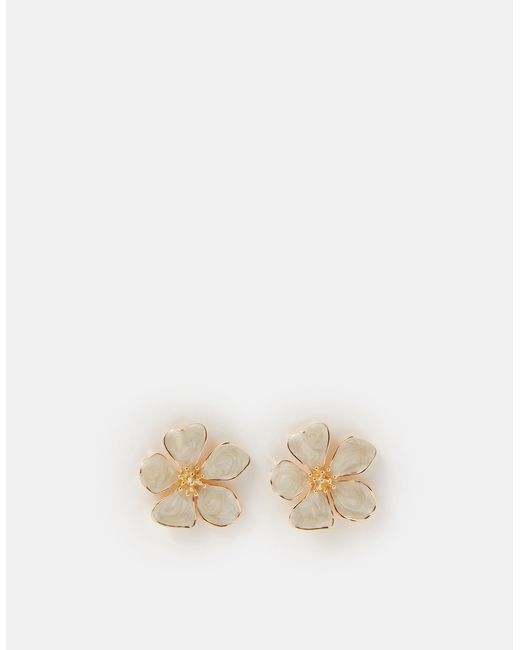 Accessorize Natural Flower Statement Stud Earrings