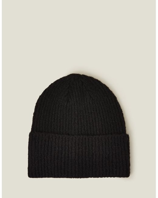 Accessorize Black Soho Knit Beanie Hat