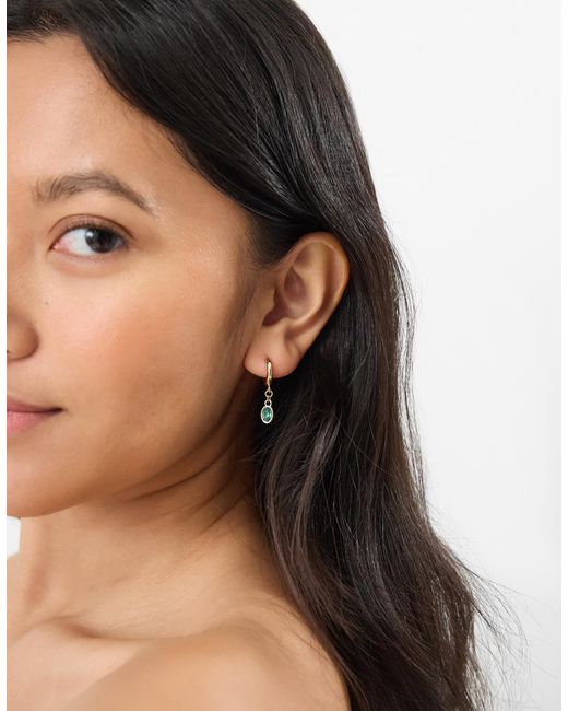 Accessorize Green 4-Pack Gemstone Stud & Hoop Earrings