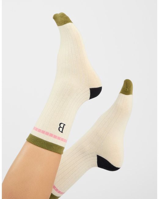 Accessorize White Initial Socks