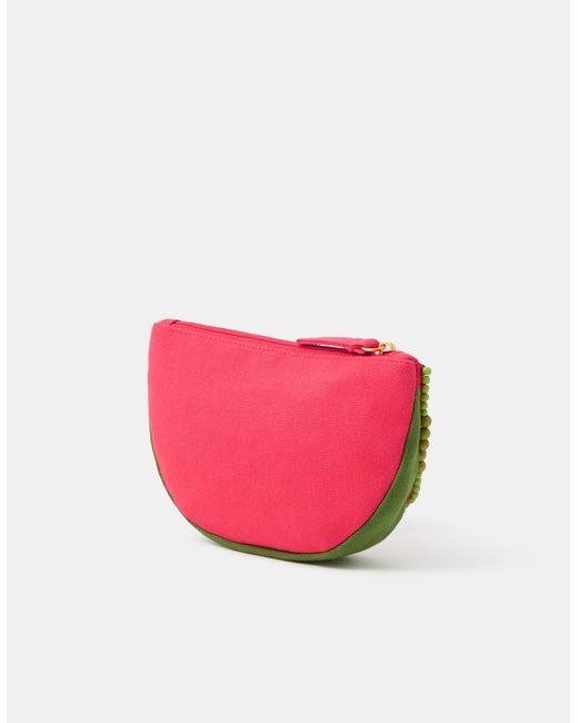 Accessorize Red Beaded Watermelon Coin Purse