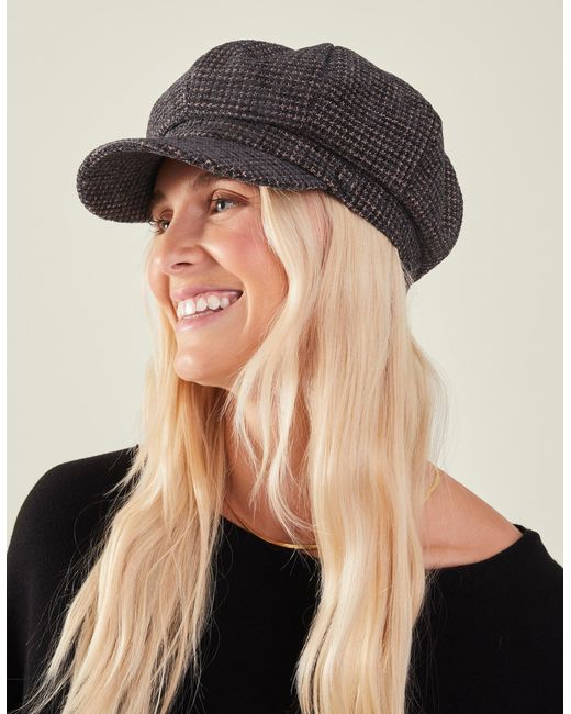 Accessorize Black City Baker Boy Hat