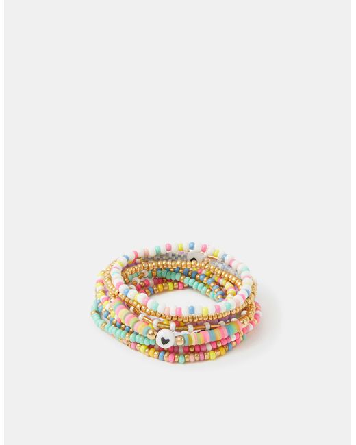 Accessorize Metallic Heart Stretch Bracelets