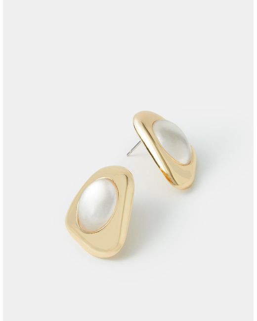 Accessorize Metallic Organic Statement Stud Earrings