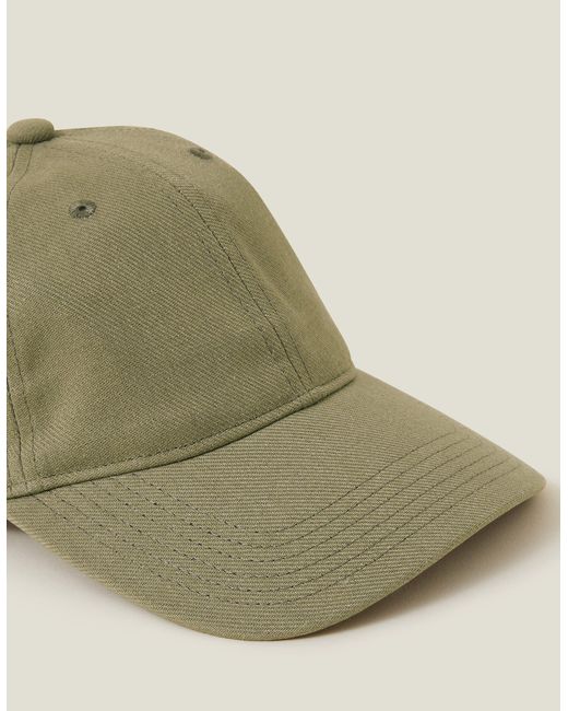 Accessorize Green Twill Baseball Cap