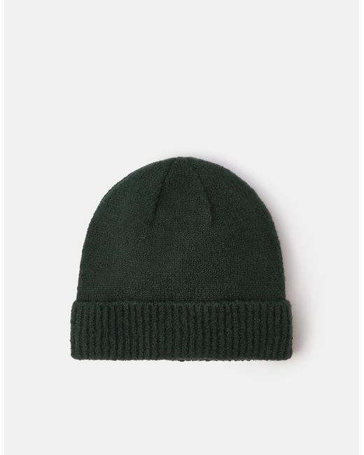 Accessorize Green Plain Beanie Hat