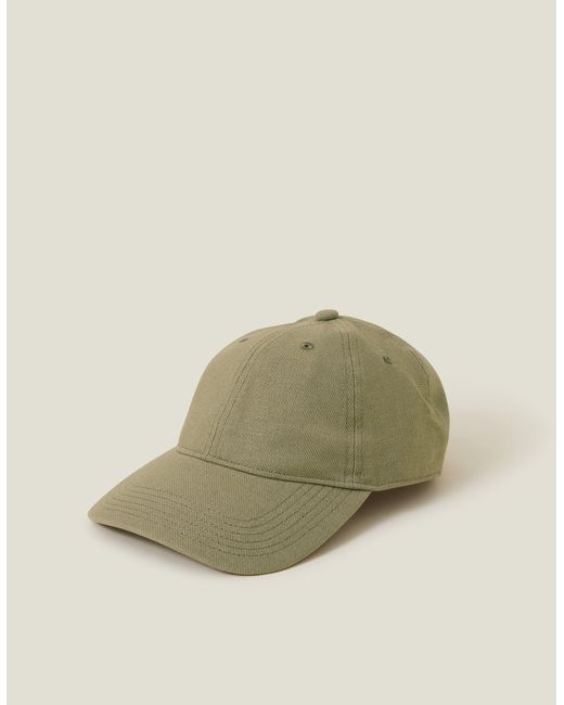 Accessorize Green Twill Baseball Cap
