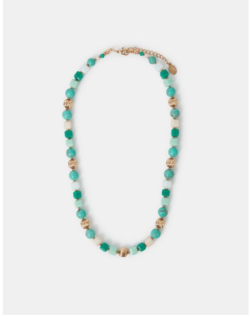 Accessorize Blue Mixed Stone Beaded Necklace