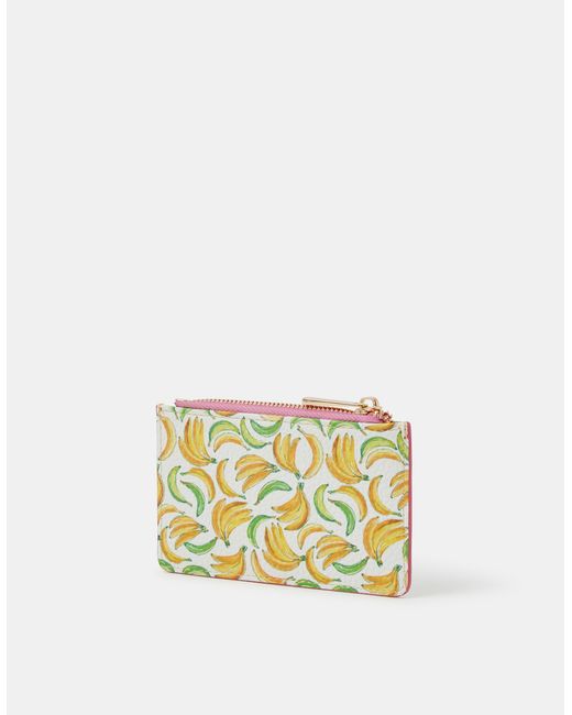 Accessorize Metallic Banana Print Card Holder