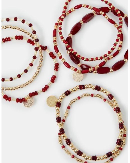 Accessorize Natural 8-Pack Mix Bead Stretch Bracelets