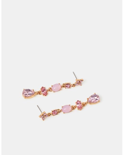 Accessorize Brown Gem Drop Earrings