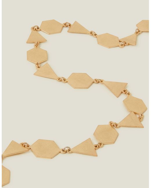 Accessorize Natural Gold Geometric Shapes Collar Necklace