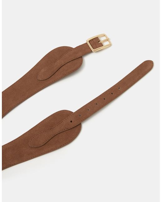 Accessorize Brown Suede Waist Belt