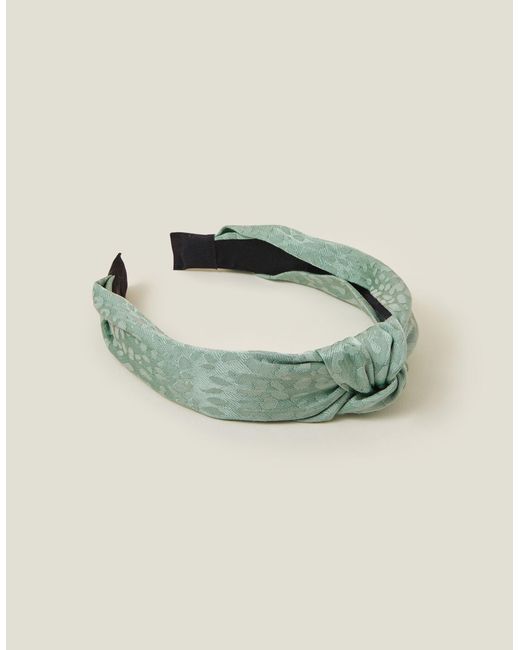 Accessorize Green Textured Knot Headband