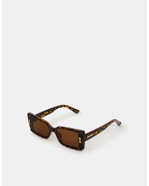 Accessorize White Tort Square Sunglasses